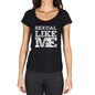 Sexual Like Me Black Womens Short Sleeve Round Neck T-Shirt - Black / Xs - Casual