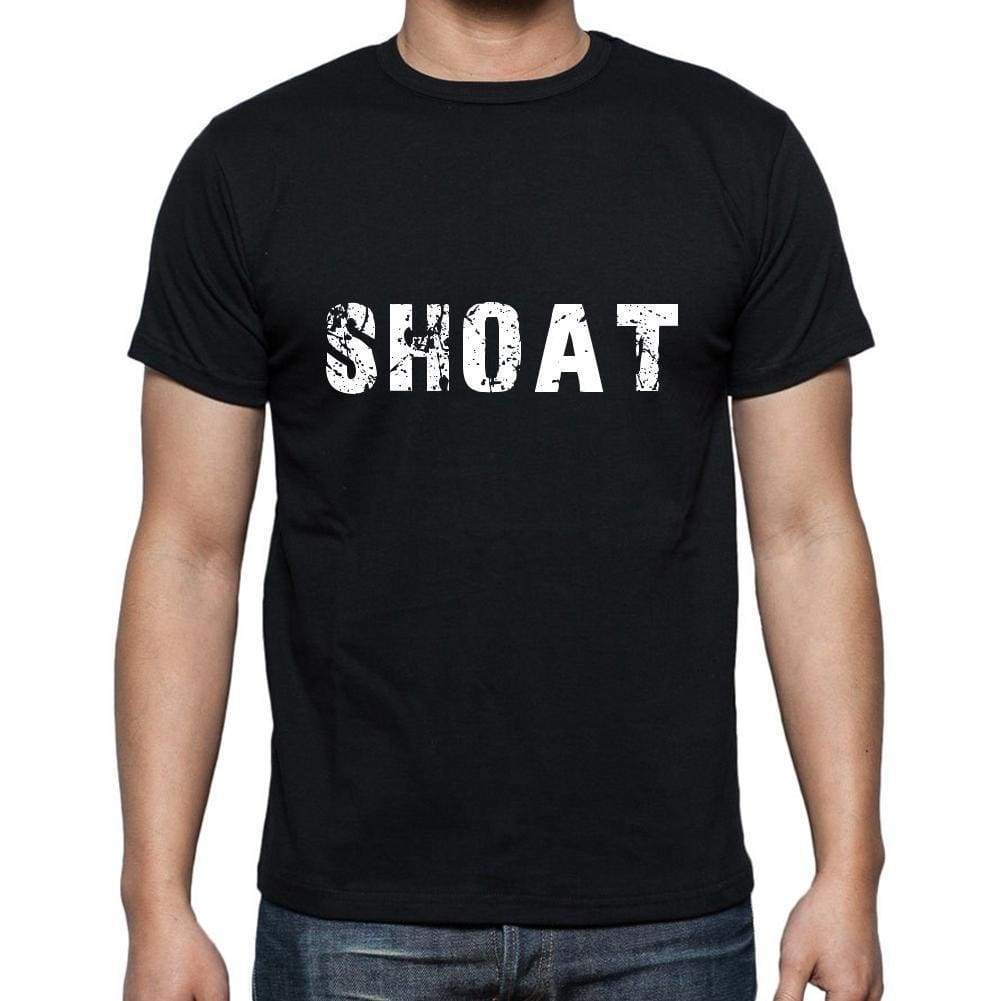 Shoat Mens Short Sleeve Round Neck T-Shirt 5 Letters Black Word 00006 - Casual