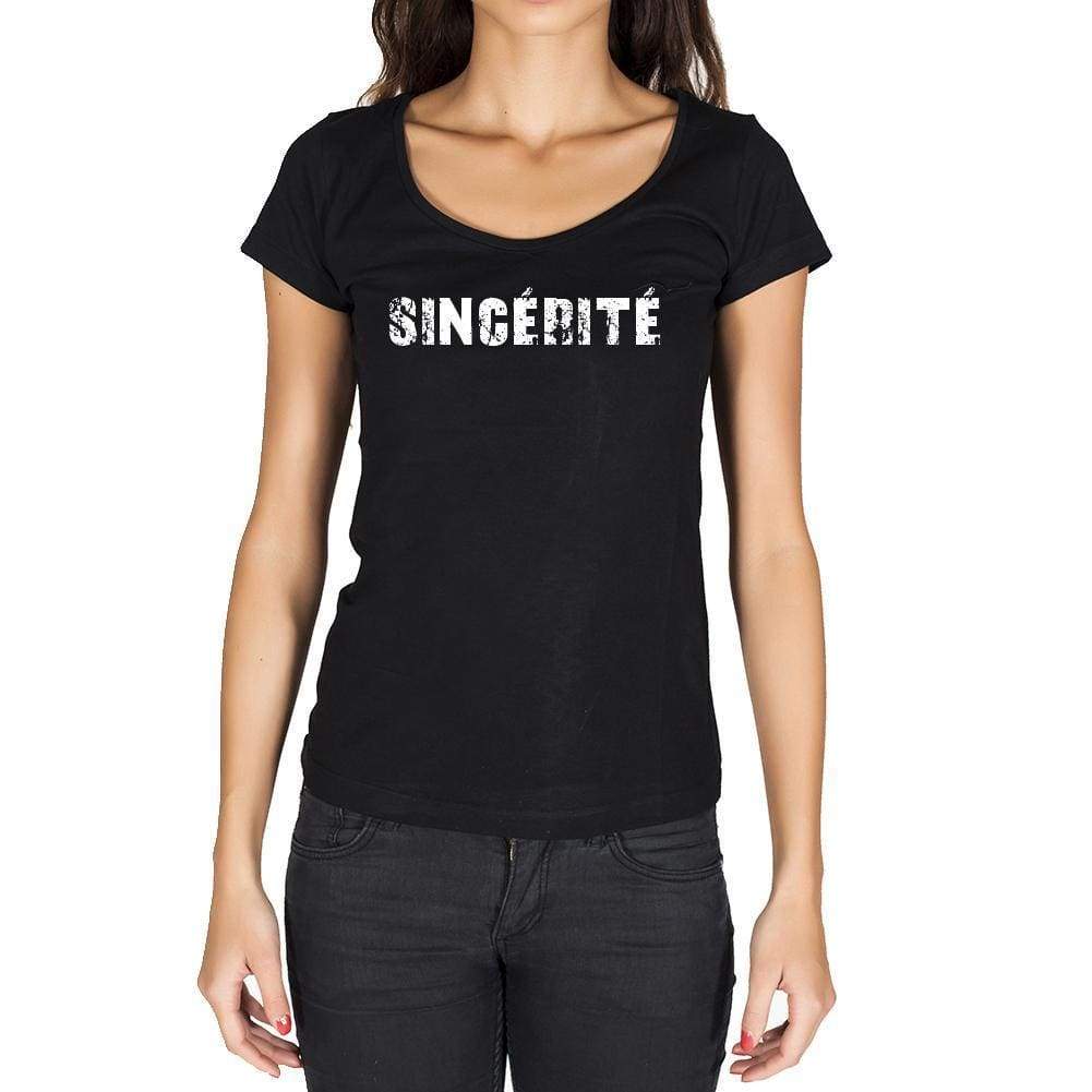 Sincérité French Dictionary Womens Short Sleeve Round Neck T-Shirt 00010 - Casual