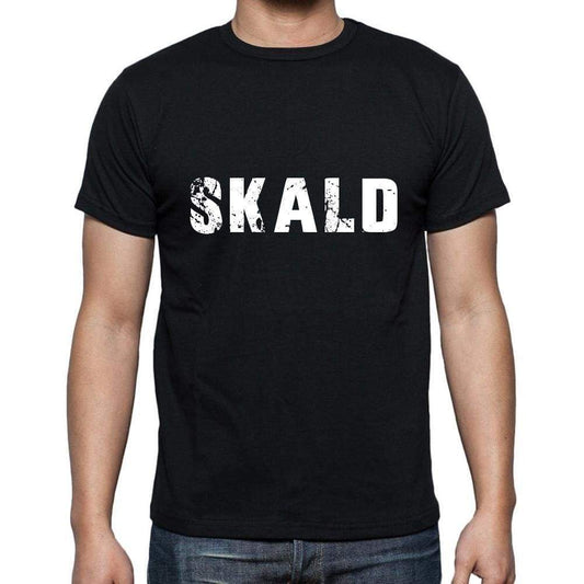 Skald Mens Short Sleeve Round Neck T-Shirt 5 Letters Black Word 00006 - Casual