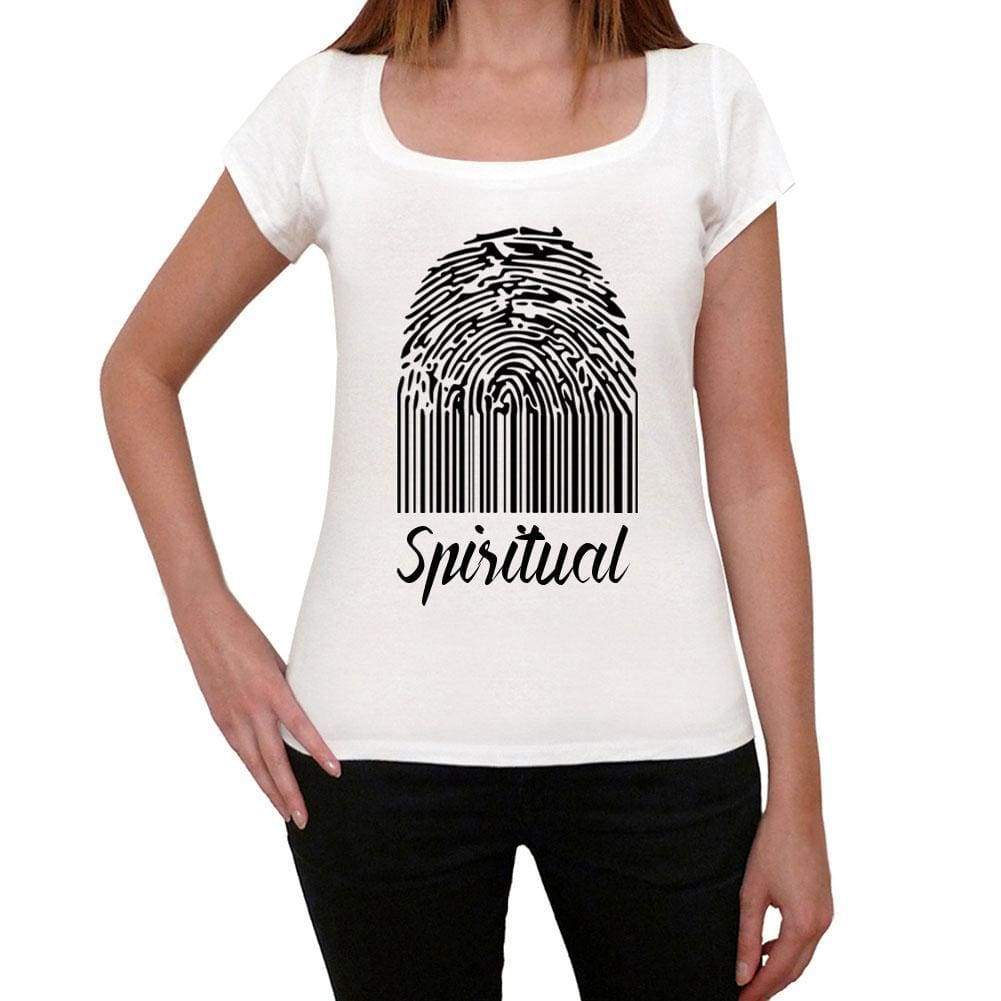 Spiritual Fingerprint White Womens Short Sleeve Round Neck T-Shirt Gift T-Shirt 00304 - White / Xs - Casual