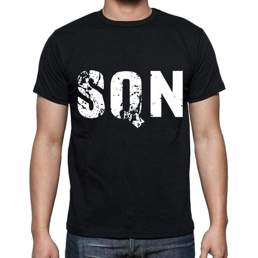 Sqn Men T Shirts Short Sleeve T Shirts Men Tee Shirts For Men Cotton Black 3 Letters - Casual