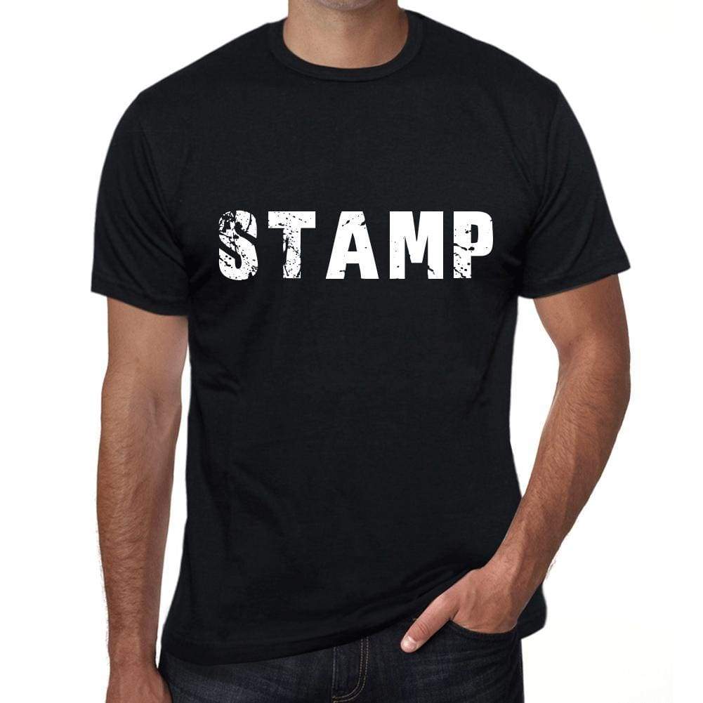 Stamp Mens Retro T Shirt Black Birthday Gift 00553 - Black / Xs - Casual