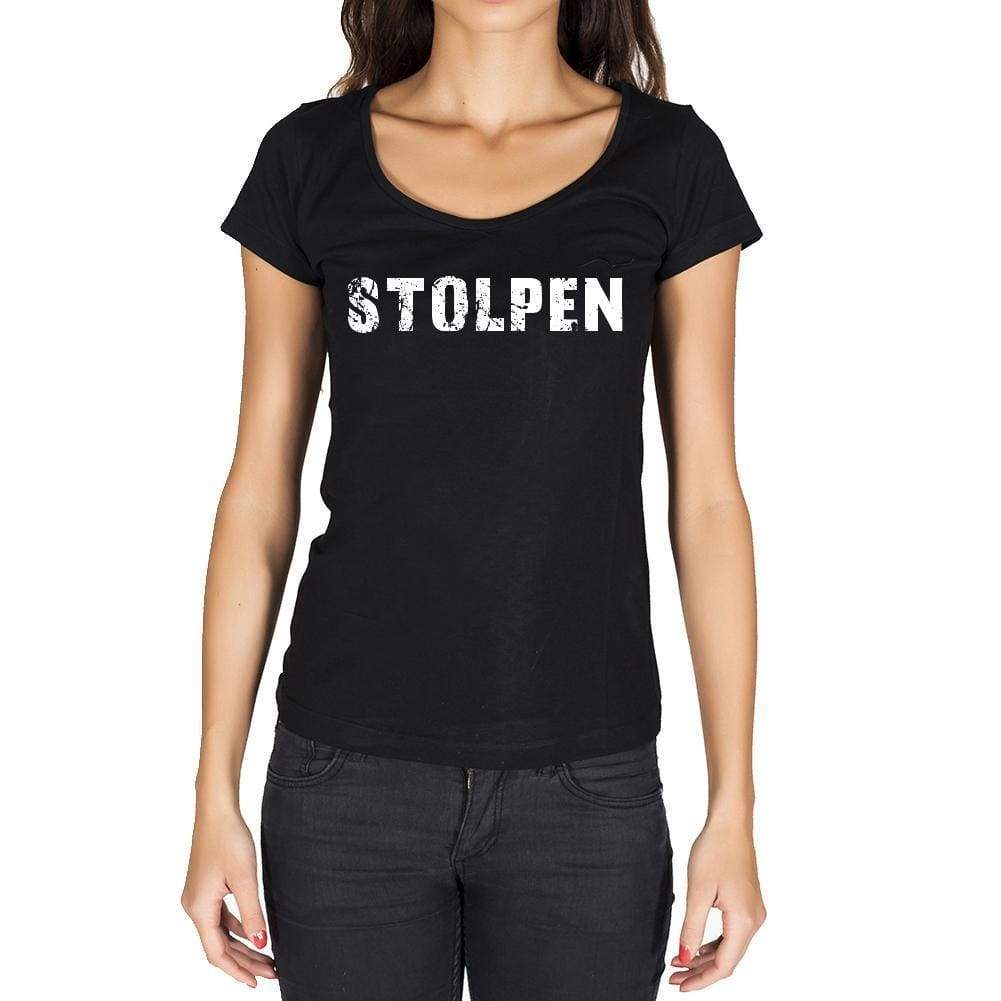 Stolpen German Cities Black Womens Short Sleeve Round Neck T-Shirt 00002 - Casual