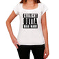 Straight Outta Baia Mare Womens Short Sleeve Round Neck T-Shirt 00026 - White / Xs - Casual