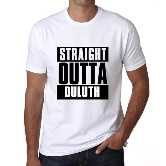Straight Outta Duluth Mens Short Sleeve Round Neck T-Shirt 00027 - White / S - Casual