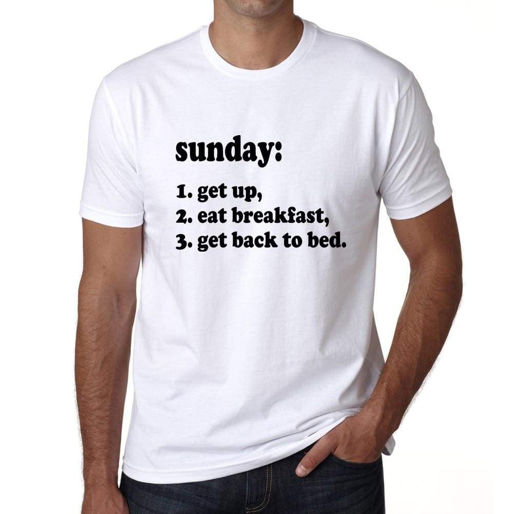 Sunday To Do List Mens White Tee 100% Cotton 00200