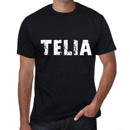 Telia Mens Retro T Shirt Black Birthday Gift 00553 - Black / Xs - Casual