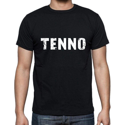 Tenno Mens Short Sleeve Round Neck T-Shirt 5 Letters Black Word 00006 - Casual
