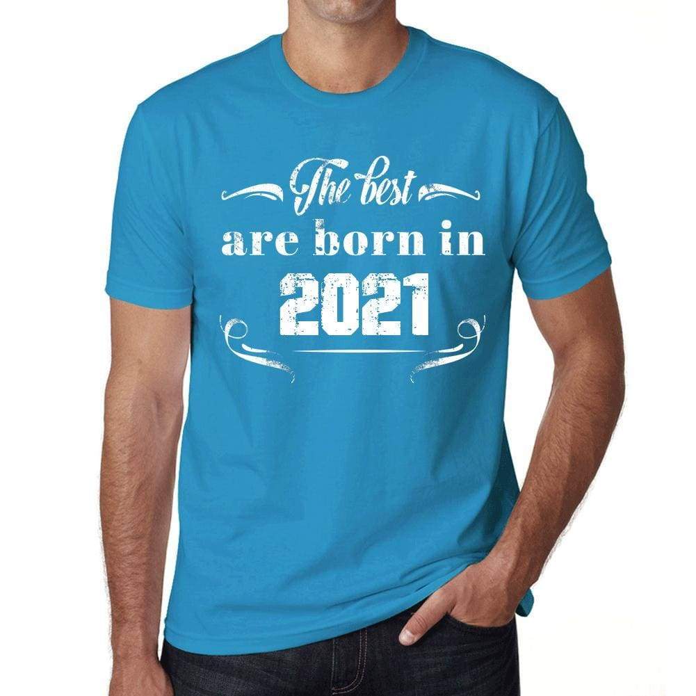 The Best Are Born In 2021 Mens T-Shirt Blue Birthday Gift 00399 - Blue / Xs - Casual