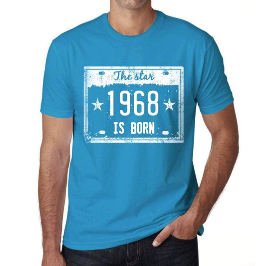 The Star 1968 Is Born Mens T-Shirt Blue Birthday Gift 00455 - Blue / Xs - Casual