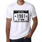 The Star 1981 Is Born Mens T-Shirt White Birthday Gift 00453 - White / Xs - Casual