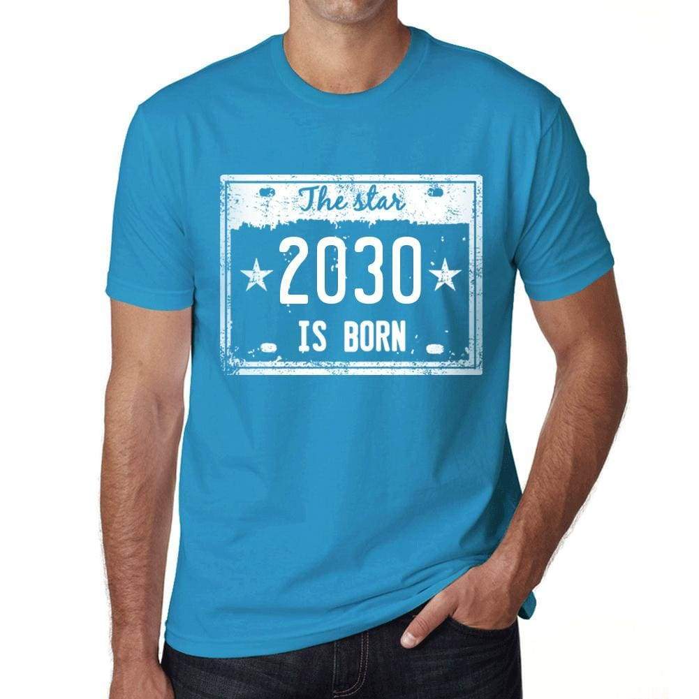 The Star 2030 Is Born Mens T-Shirt Blue Birthday Gift 00455 - Blue / Xs - Casual