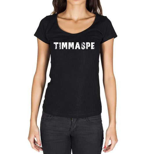 Timmaspe German Cities Black Womens Short Sleeve Round Neck T-Shirt 00002 - Casual