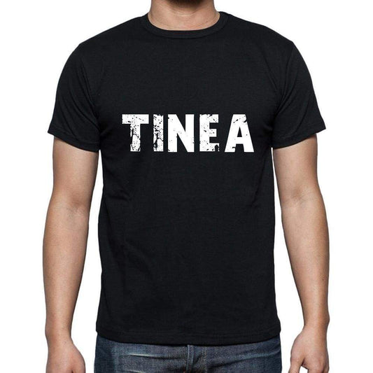 tinea Men's Short Sleeve Round Neck T-shirt , 5 letters Black , word 00006 - Ultrabasic