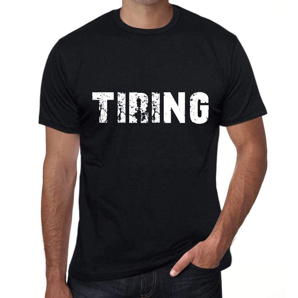 Tiring Mens Vintage T Shirt Black Birthday Gift 00554 - Black / Xs - Casual