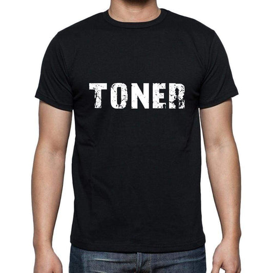 Toner Mens Short Sleeve Round Neck T-Shirt 5 Letters Black Word 00006 - Casual