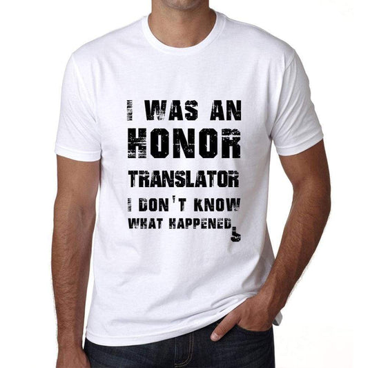 Translator What Happened White Mens Short Sleeve Round Neck T-Shirt 00316 - White / S - Casual