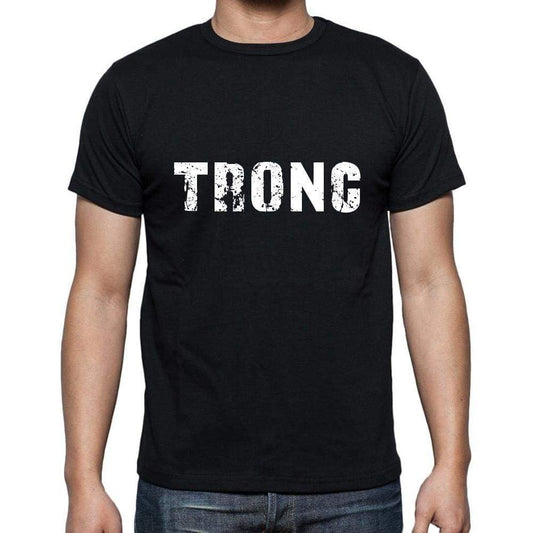 Tronc Mens Short Sleeve Round Neck T-Shirt 5 Letters Black Word 00006 - Casual