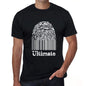 Ultimate Fingerprint Black Mens Short Sleeve Round Neck T-Shirt Gift T-Shirt 00308 - Black / S - Casual