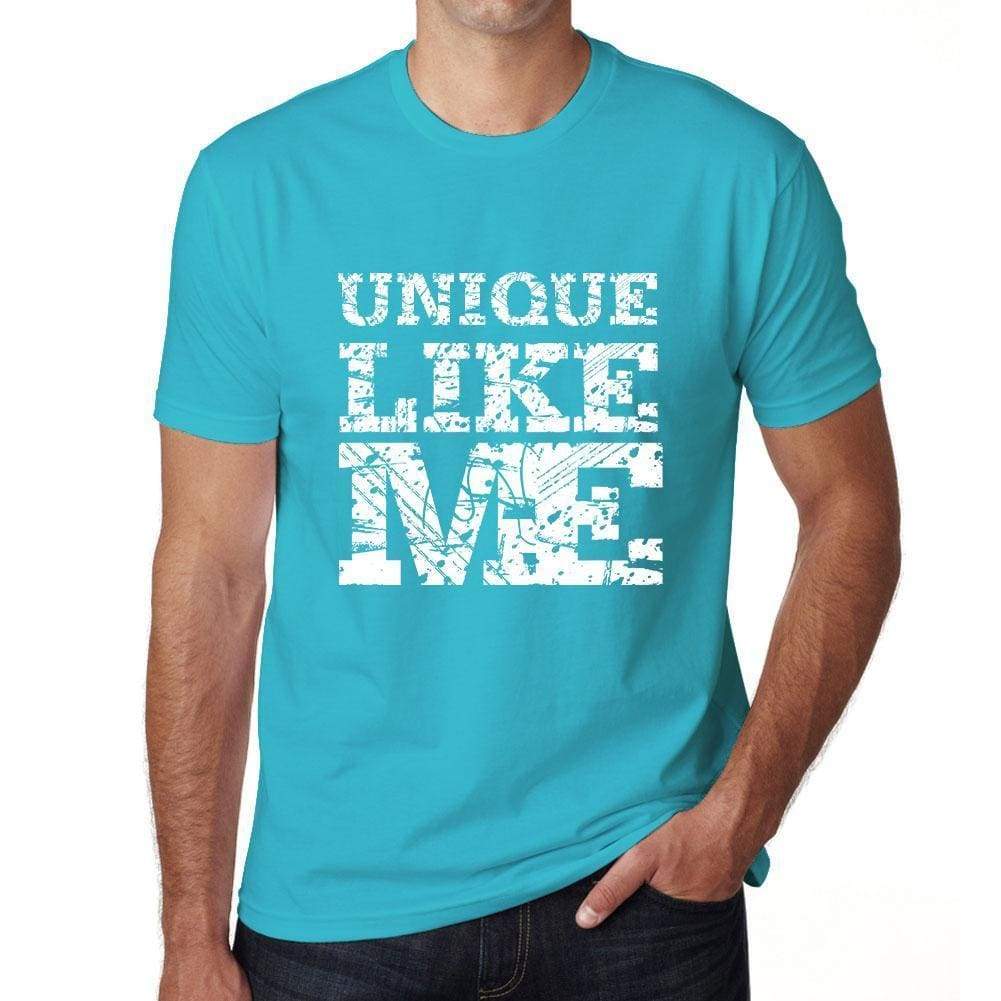 Unique Like Me Blue Mens Short Sleeve Round Neck T-Shirt - Blue / S - Casual