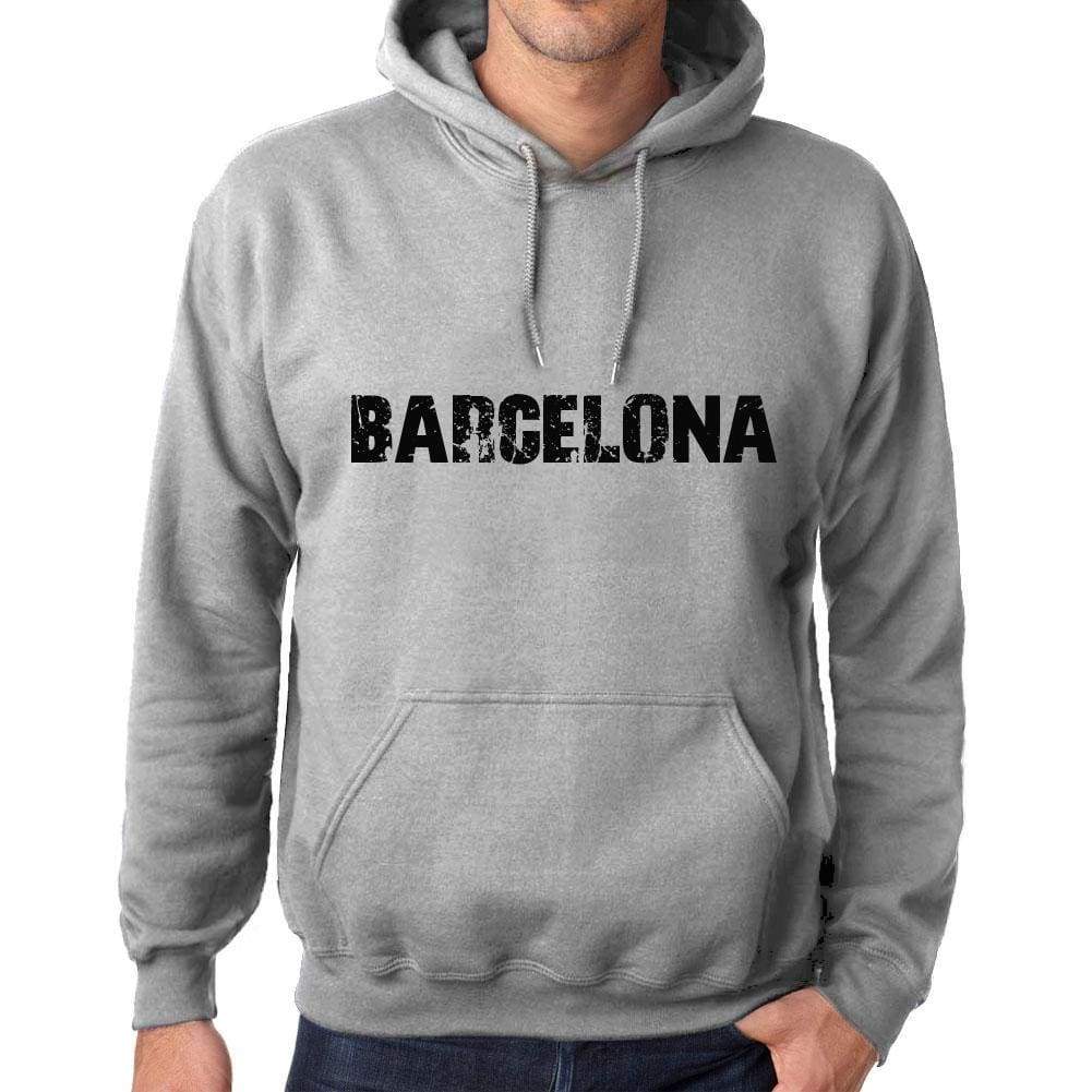 Unisex Printed Graphic Cotton Hoodie Popular Words Barcelona Grey Marl - Grey Marl / Xs / Cotton - Hoodies