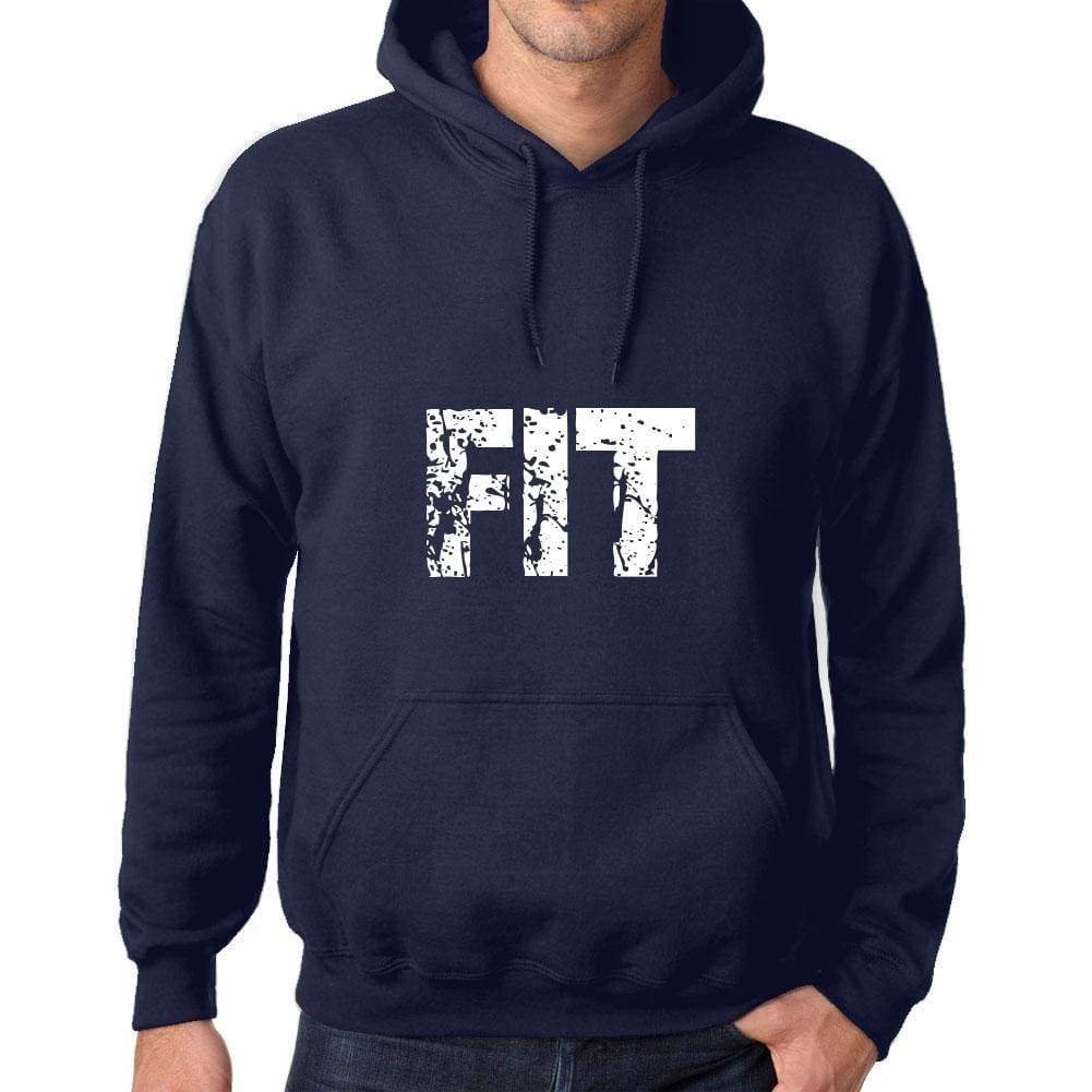 Unisex Printed Graphic Cotton Hoodie Popular Words Fit French Navy - French Navy / Xs / Cotton - Hoodies