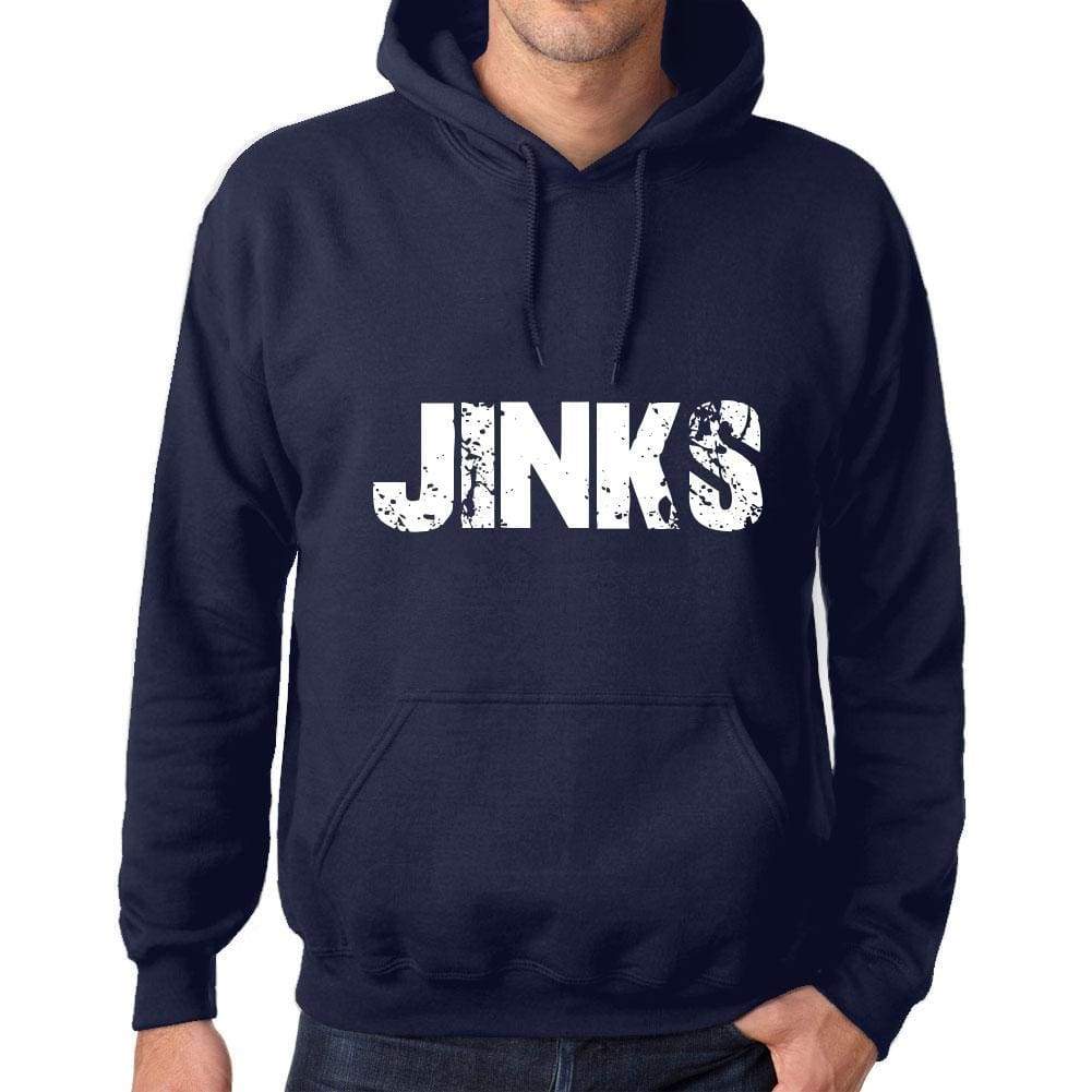 Unisex Printed Graphic Cotton Hoodie Popular Words Jinks French Navy - French Navy / Xs / Cotton - Hoodies