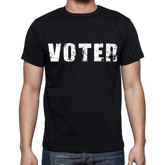 Voter White Letters Mens Short Sleeve Round Neck T-Shirt 00007