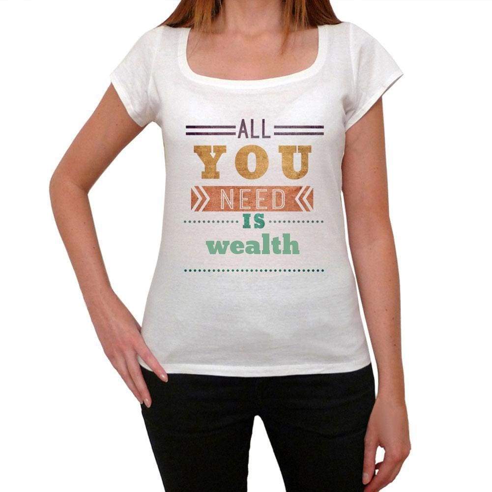 Wealth Womens Short Sleeve Round Neck T-Shirt 00024 - Casual