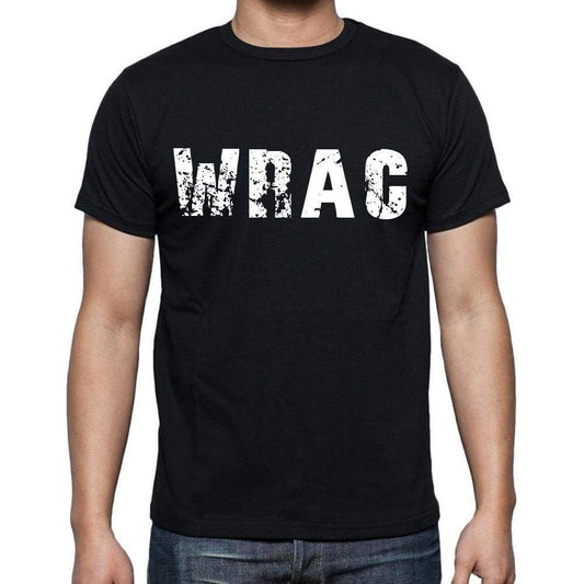 Wrac Mens Short Sleeve Round Neck T-Shirt 4 Letters Black - Casual