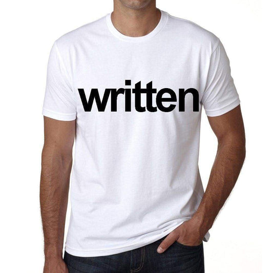 Written Mens Short Sleeve Round Neck T-Shirt